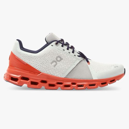 White Coral Men's On Running Cloudstratus Road Running Shoes | SHO7079QS