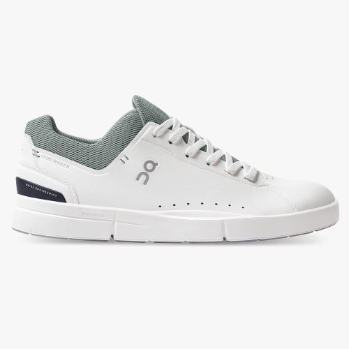 White Green Men's On Running Roger Advantage Sneakers | BRA494XM